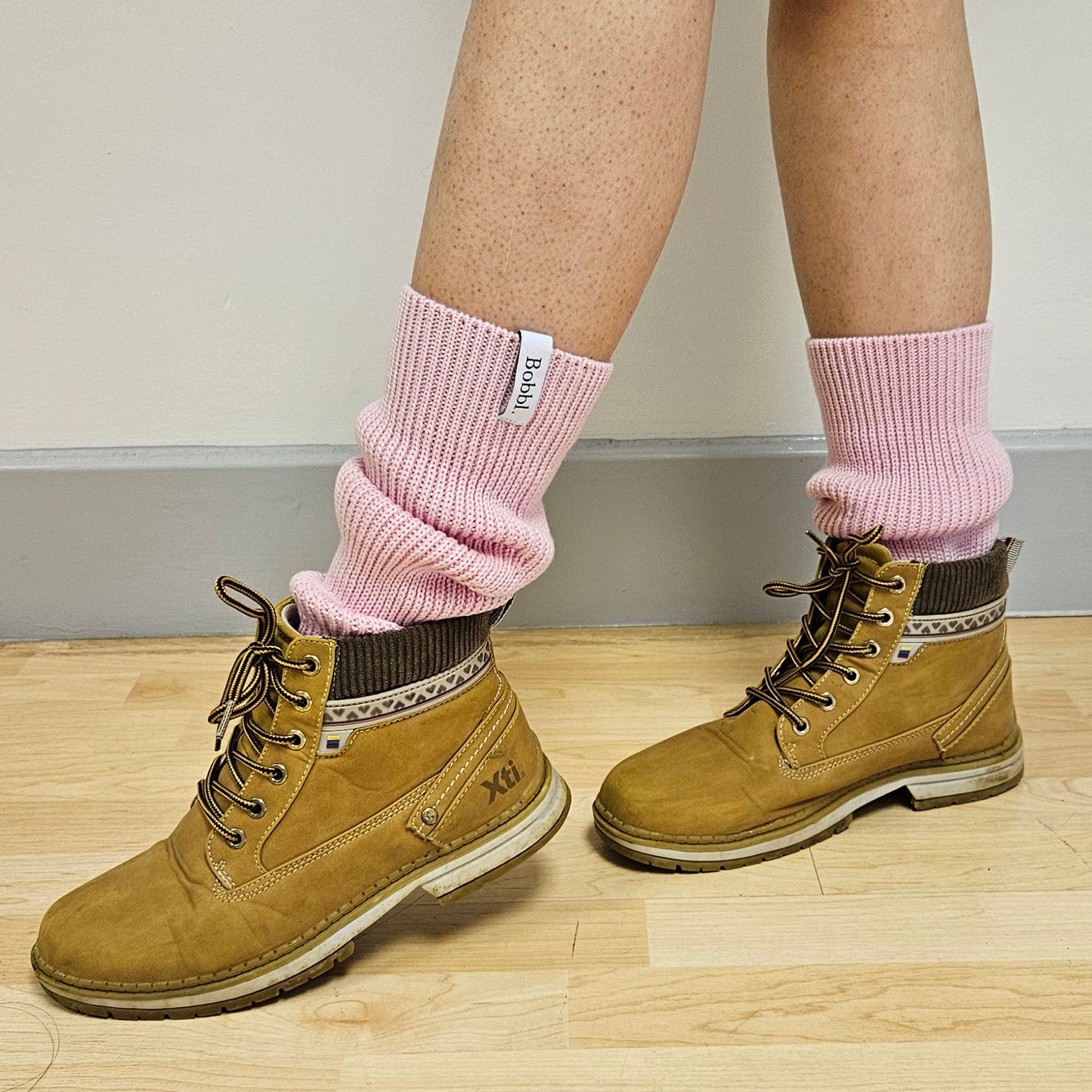 Classic Knit Leg Warmers - Pink